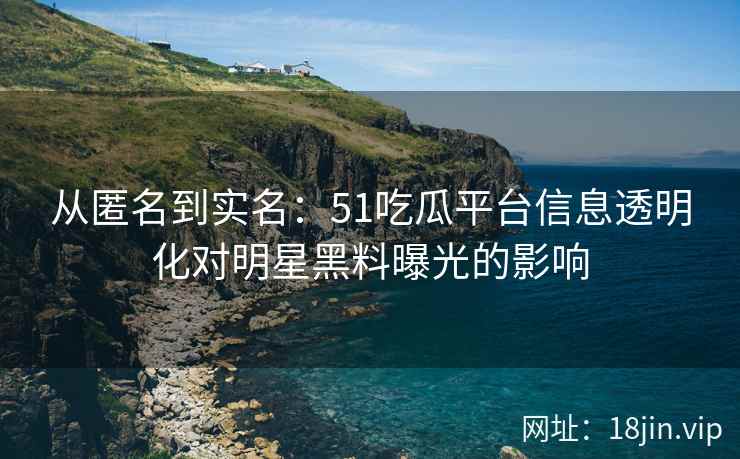 从匿名到实名：51吃瓜平台信息透明化对明星黑料曝光的影响