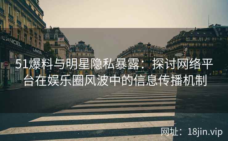 51爆料与明星隐私暴露：探讨网络平台在娱乐圈风波中的信息传播机制