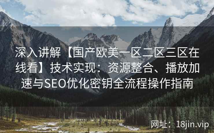 深入讲解【国产欧美一区二区三区在线看】技术实现：资源整合、播放加速与SEO优化密钥全流程操作指南