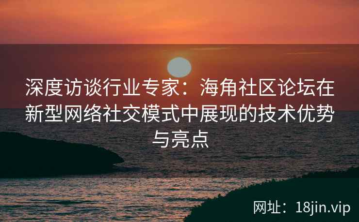 深度访谈行业专家：海角社区论坛在新型网络社交模式中展现的技术优势与亮点