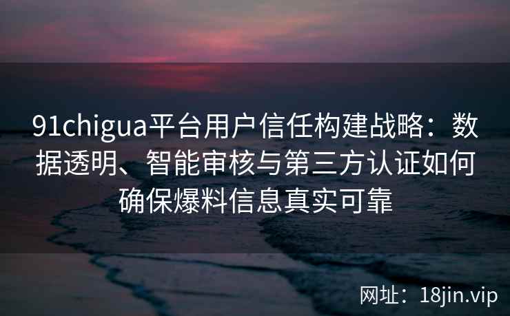 91chigua平台用户信任构建战略：数据透明、智能审核与第三方认证如何确保爆料信息真实可靠